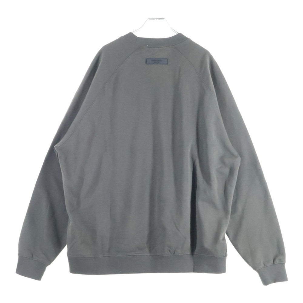 FEAR OF GOD ESSENTIALS(フィアオブゴッド エッセンシャルズ) SWEATSHRT ラバーロゴ クルーネックスウェットトレーナー ブラウン