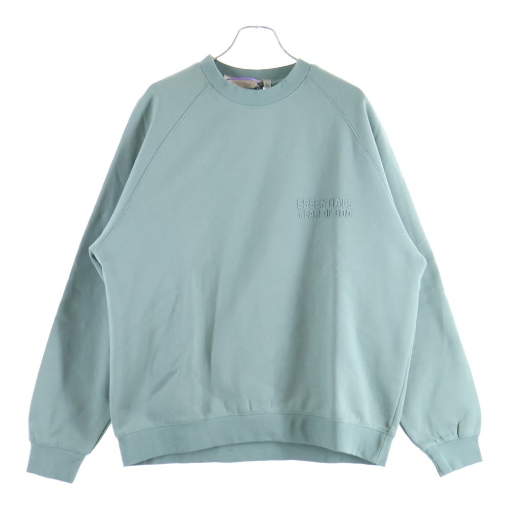 FEAR OF GOD ESSENTIALS(フィアオブゴッド エッセンシャルズ) SWEATSHRT ラバーロゴ クルーネックスウェットトレーナー グリーン