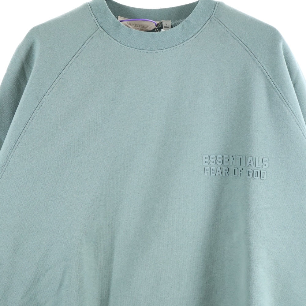 FEAR OF GOD ESSENTIALS(フィアオブゴッド エッセンシャルズ) SWEATSHRT ラバーロゴ クルーネックスウェットトレーナー グリーン