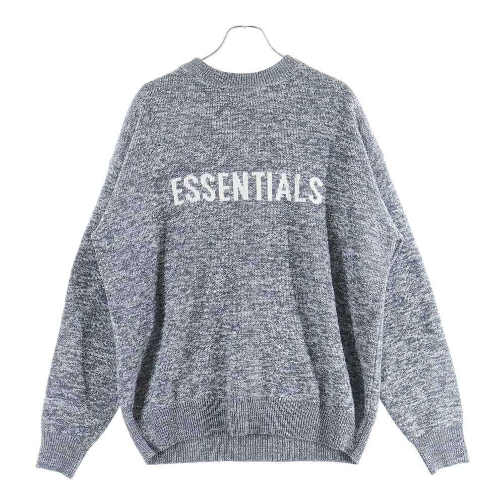 FEAR OF GOD ESSENTIALS(フィアオブゴッド エッセンシャルズ) FRONT LOGO KNIT フロントロゴ ニットセーター グレー