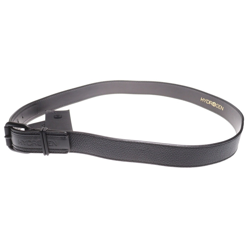 HYDROGEN(ハイドロゲン) ブラックレザー バックル ベルト ブラック