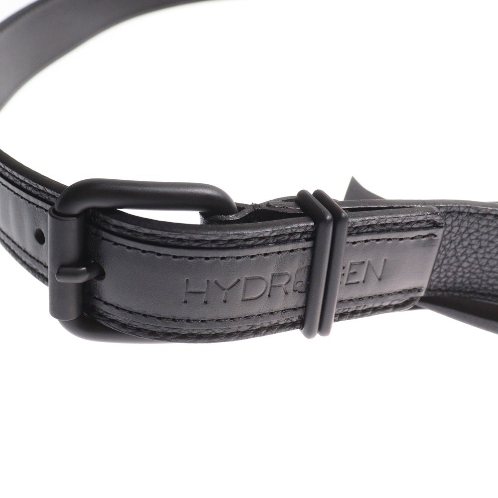 HYDROGEN(ハイドロゲン) ブラックレザー バックル ベルト ブラック