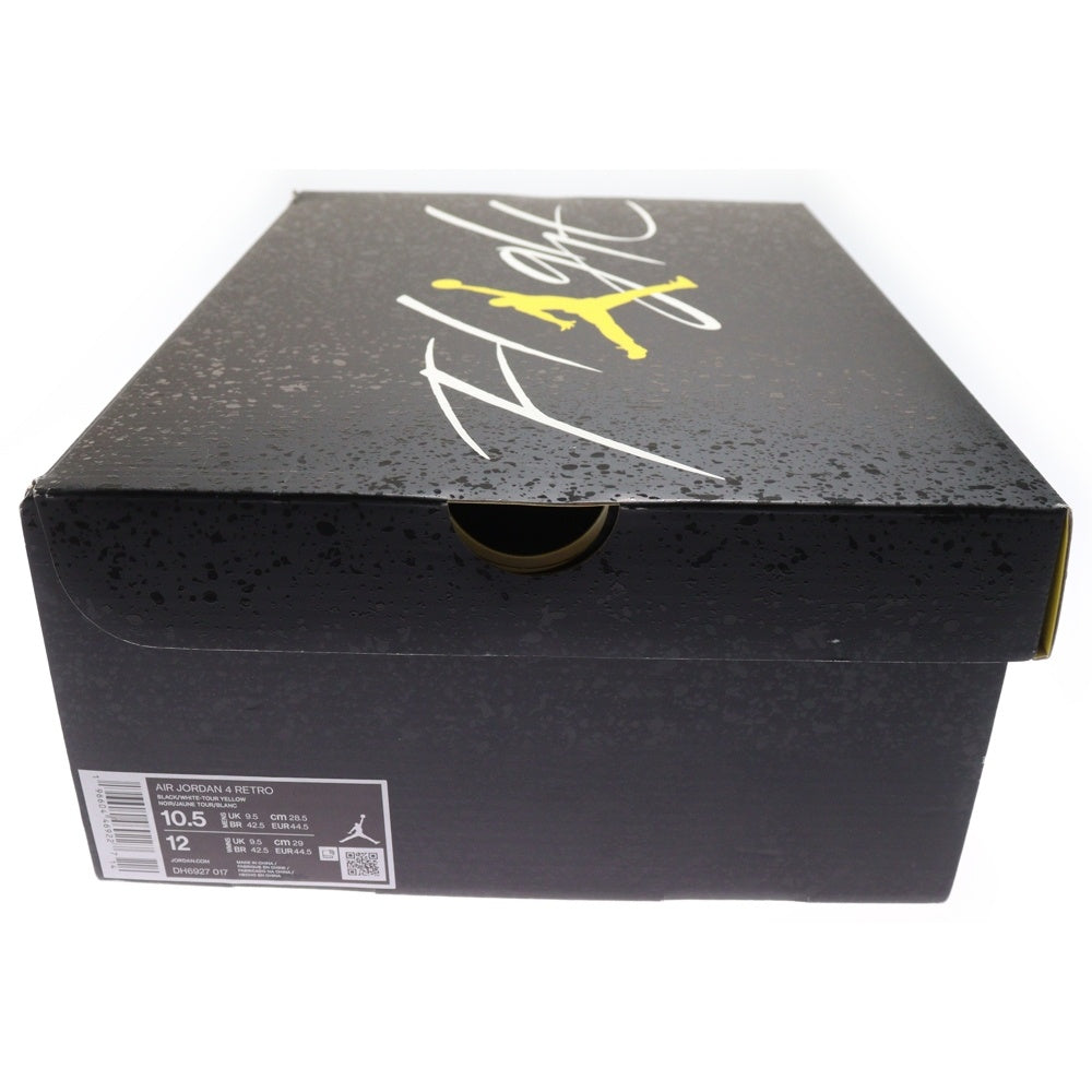 NIKE(ナイキ) AIR JORDAN 4 RETRO THUNDER エア ジョーダン 4 レトロ サンダー ハイカットスニーカー ブラック/イエロー US10.5/28.5cm DH6927-017