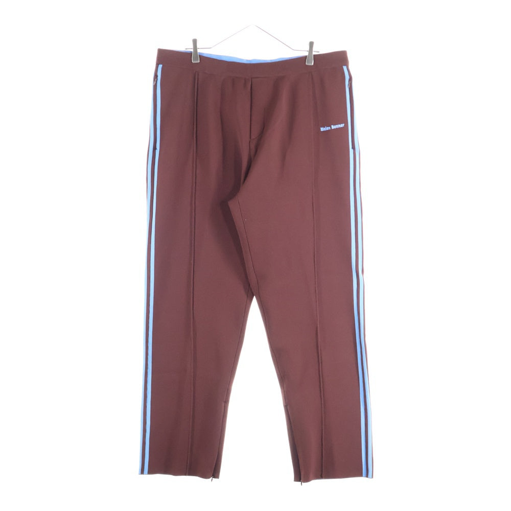 adidas(アディダス) ×WALES BONNER KNIT PT ウェールズボナー ロゴ刺繍ニットパンツ ブラウン