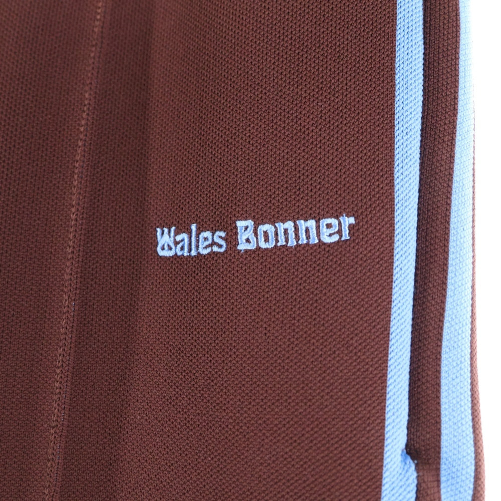 adidas(アディダス) ×WALES BONNER KNIT PT ウェールズボナー ロゴ刺繍ニットパンツ ブラウン