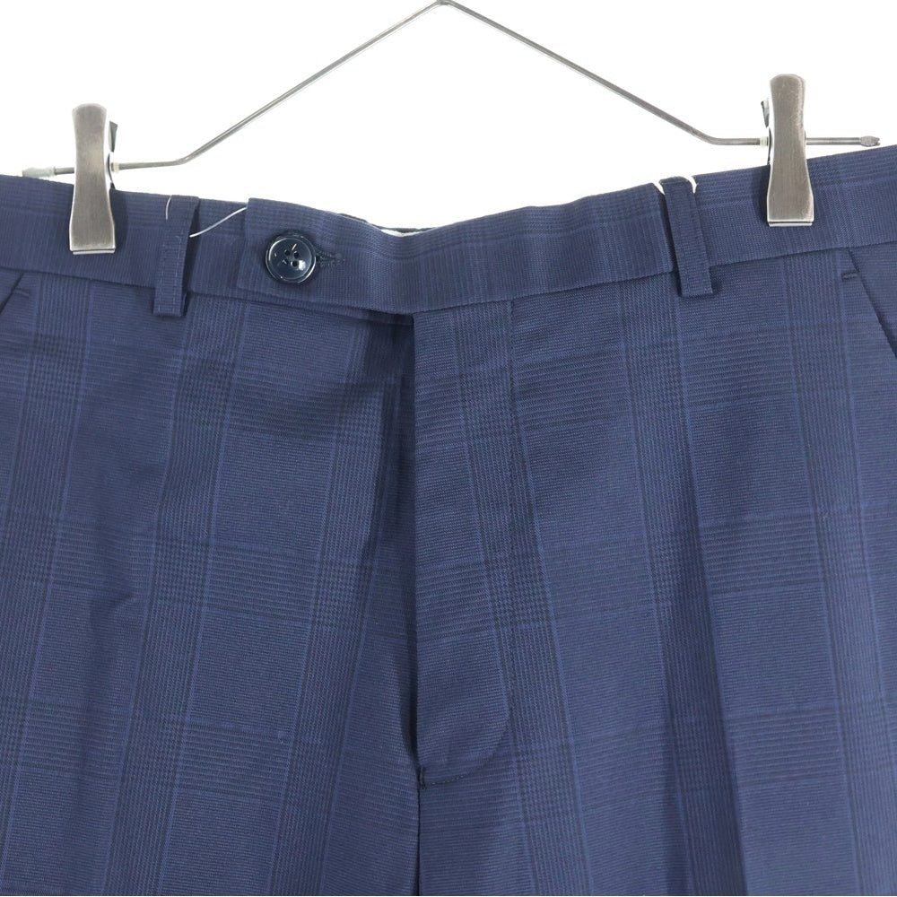 MARTINE ROSE(マーティンローズ) 22SS チェックパンツ スラックス トラウザーズパンツ ネイビー CMRSS22-330