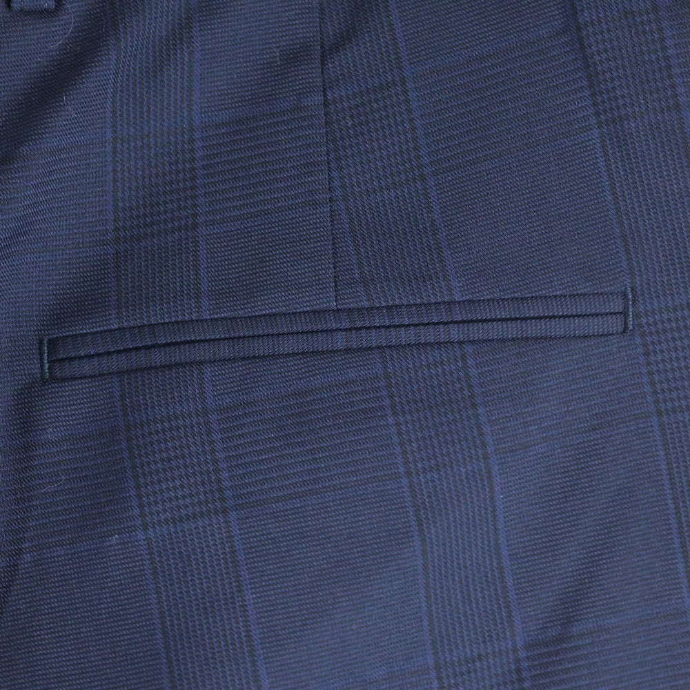 MARTINE ROSE(マーティンローズ) 22SS チェックパンツ スラックス トラウザーズパンツ ネイビー CMRSS22-330