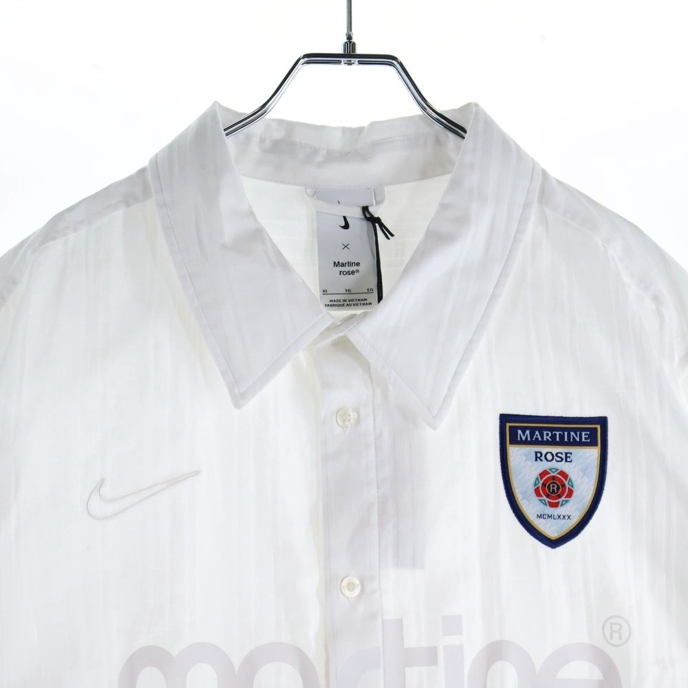MARTINE ROSE(マーティンローズ) ×NIKE Dress Shirt ナイキ ストライプ長袖シャツ ホワイト DV0848-100