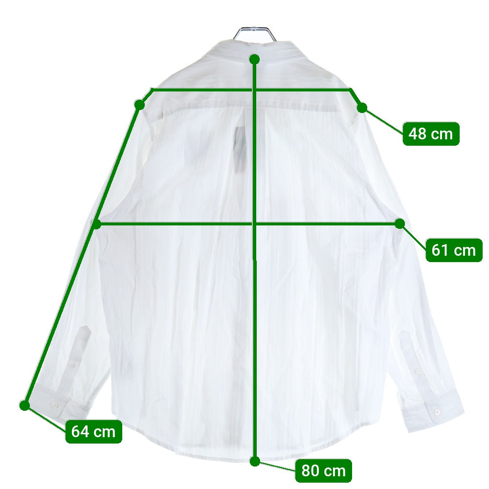 MARTINE ROSE(マーティンローズ) ×NIKE Dress Shirt ナイキ ストライプ長袖シャツ ホワイト DV0848-100