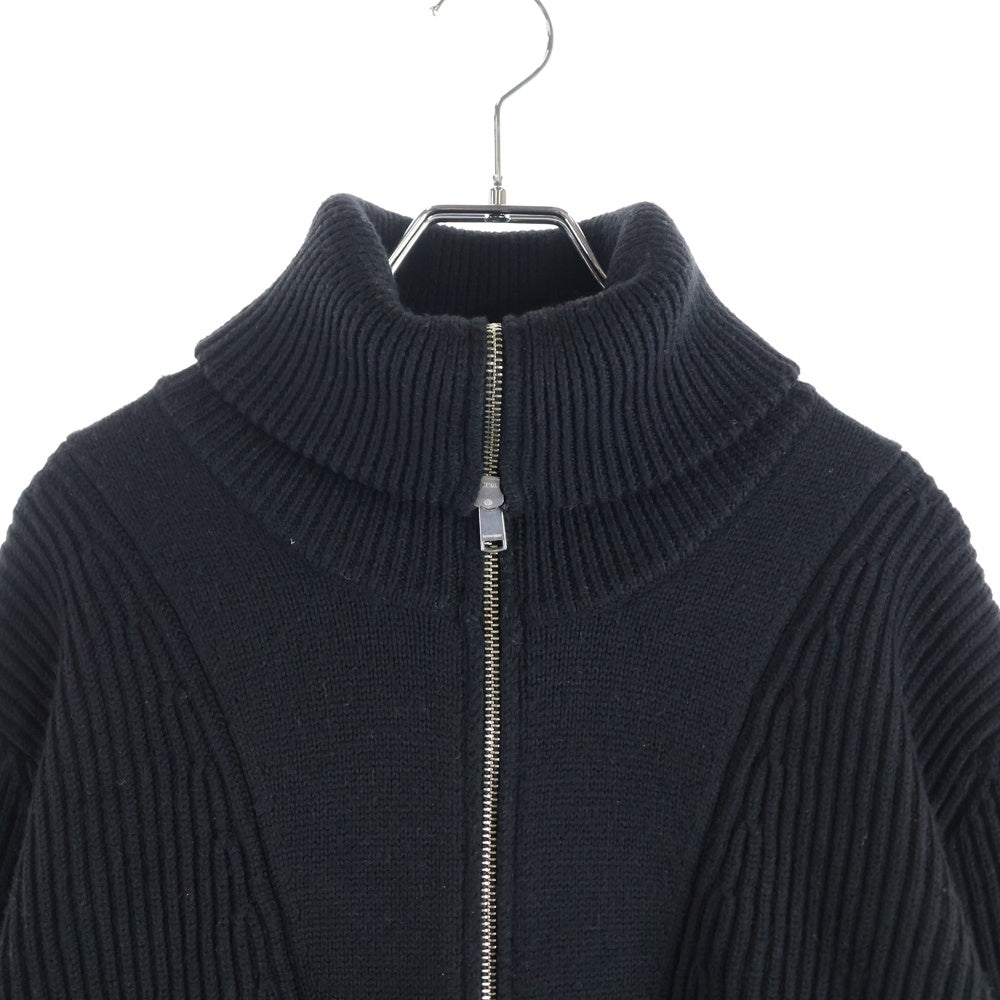 nonnative(ノンネイティブ) WORKER RIB ZIP UP SWEATER MERINO WOOL YARN メリノウール ジップアップニットセーター ブラック NN-K4302