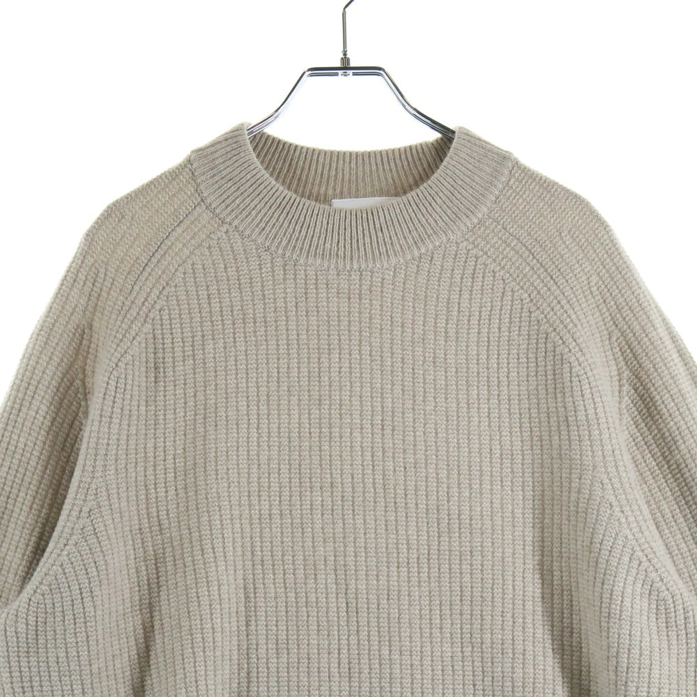 LACOSTE(ラコステ) Wool Knit Sweater クルーネックウールニットセーター ベージュ