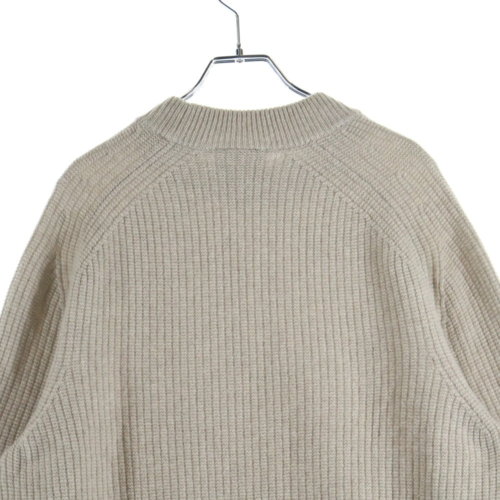 LACOSTE(ラコステ) Wool Knit Sweater クルーネックウールニットセーター ベージュ