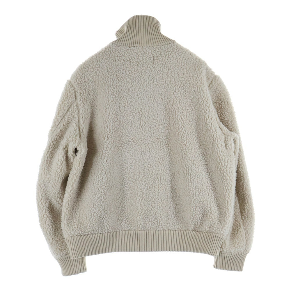 NO BRAND(ノーブランド) COS(コス) Funnel-Neck Teddy Jacket ハイネック ボアジャケット ホワイト