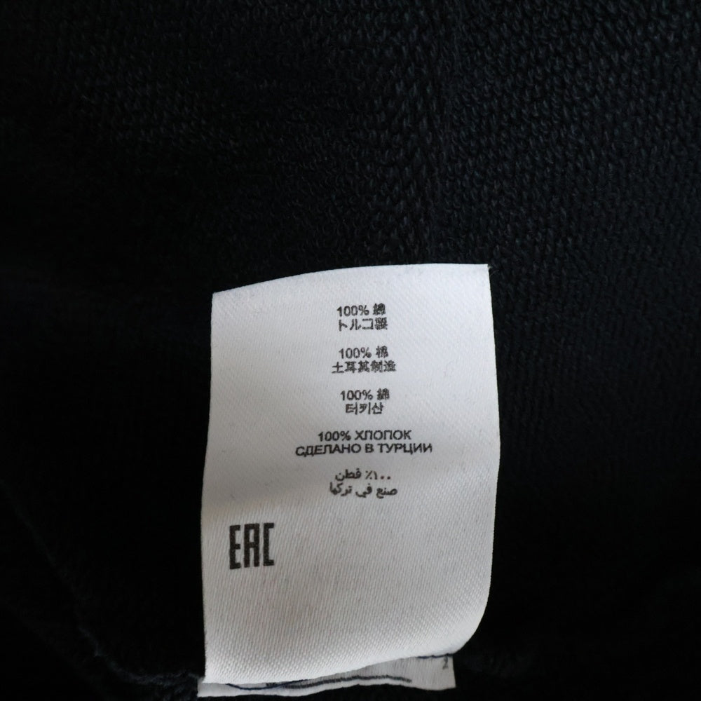 DRIES VAN NOTEN(ドリスヴァンノッテン) 24SS Jersey Sweatshirt フェード加工 オーバーサイズ スウェットポロシャツ グレー