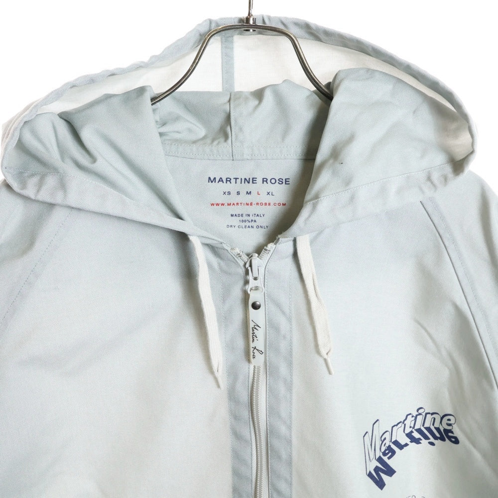 MARTINE ROSE(マーティンローズ) Windbreaker ハーフジップ プルオーバーパーカー フーディー グレー