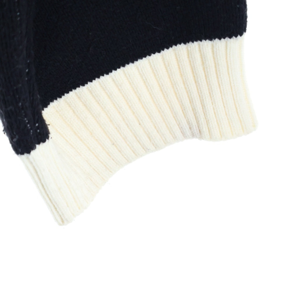 OY(オーワイ) Cube Odolly Knit ベア クルーネック ウールニットセーター ブラック