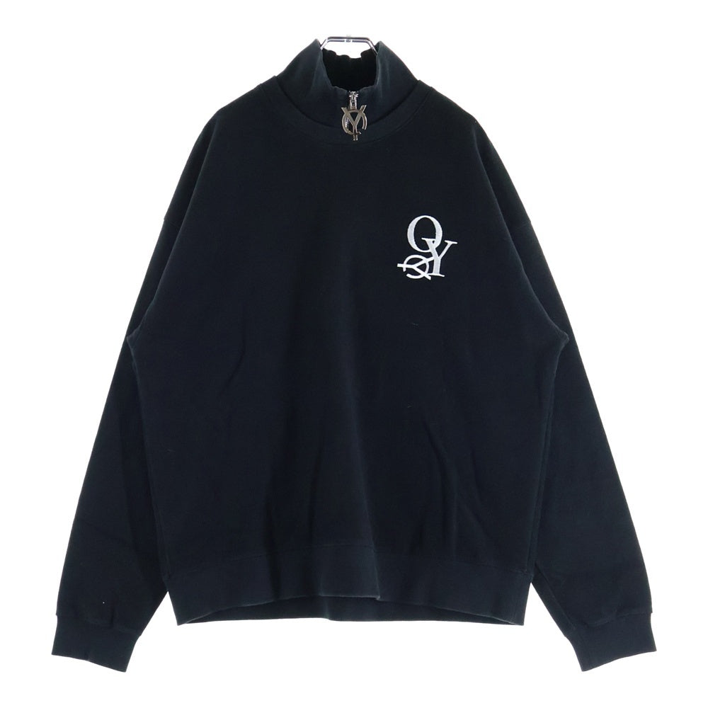 OY(オーワイ) REVERSE ZIPPER POLA MTM ハーフジップ ハイネック スウェットトレーナー ブラック