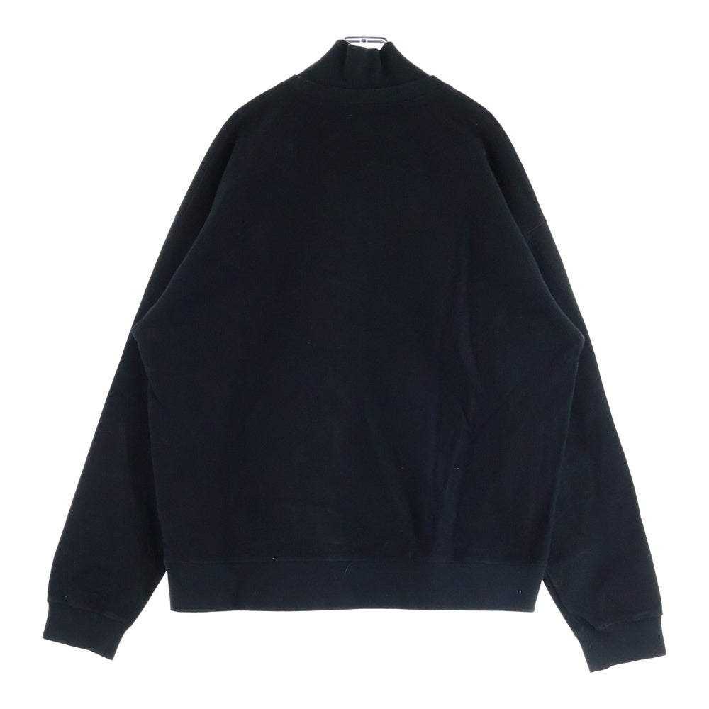 OY(オーワイ) REVERSE ZIPPER POLA MTM ハーフジップ ハイネック スウェットトレーナー ブラック