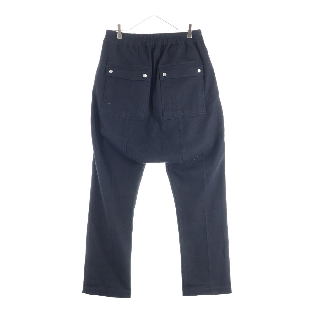 Rick Owens(リックオウエンス) 21AW Bela Drawstring Pants ベラ ウール混 ドローストリングパンツ ブラック RR02A5392-WCF