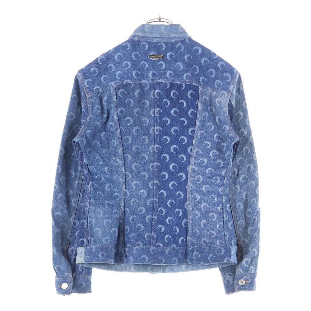 MARINE SERRE(マリーン セル) 21SS Denim Jacket 総柄 デニムジャケット インディゴ J036SS21WU