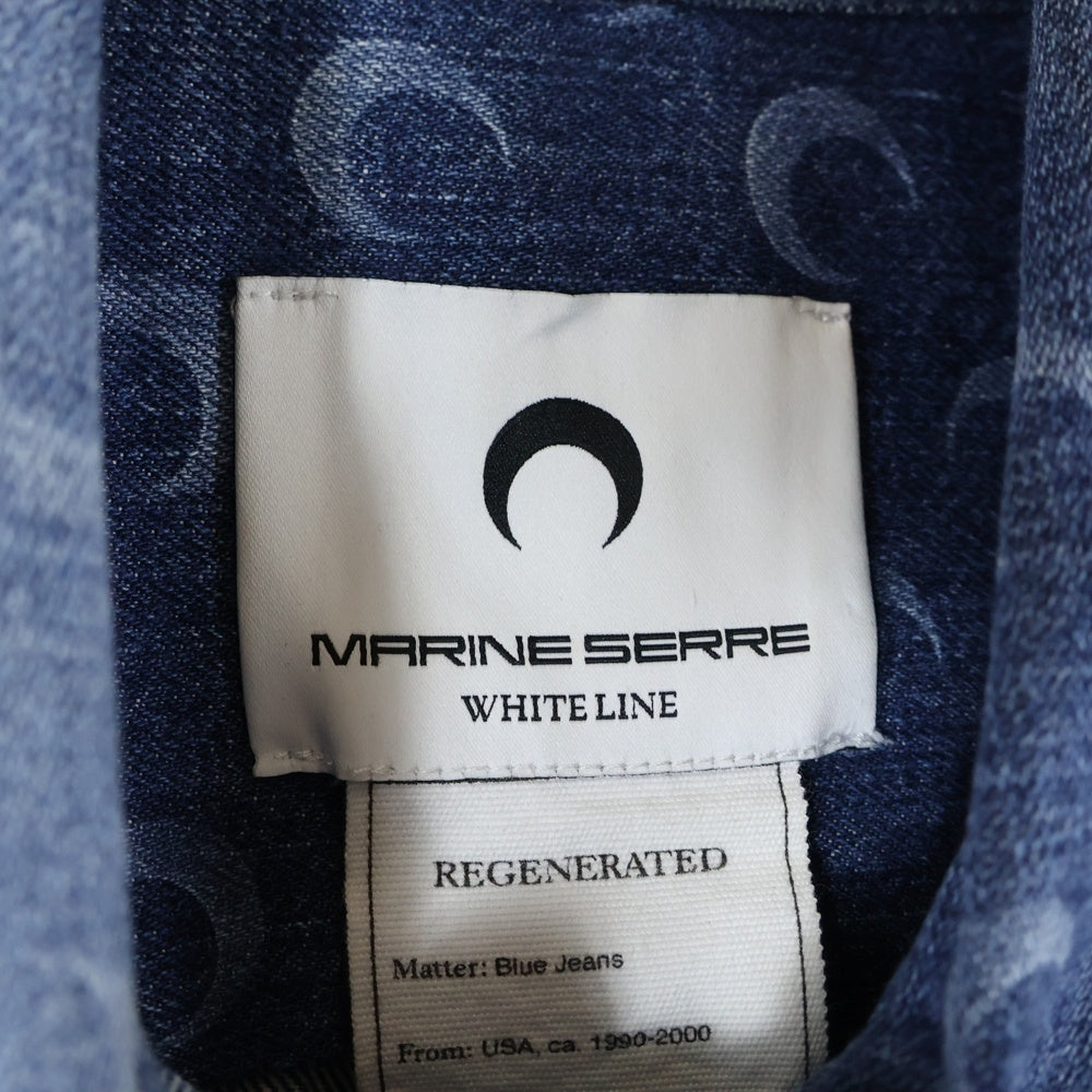 MARINE SERRE(マリーン セル) 21SS Denim Jacket 総柄 デニムジャケット インディゴ J036SS21WU
