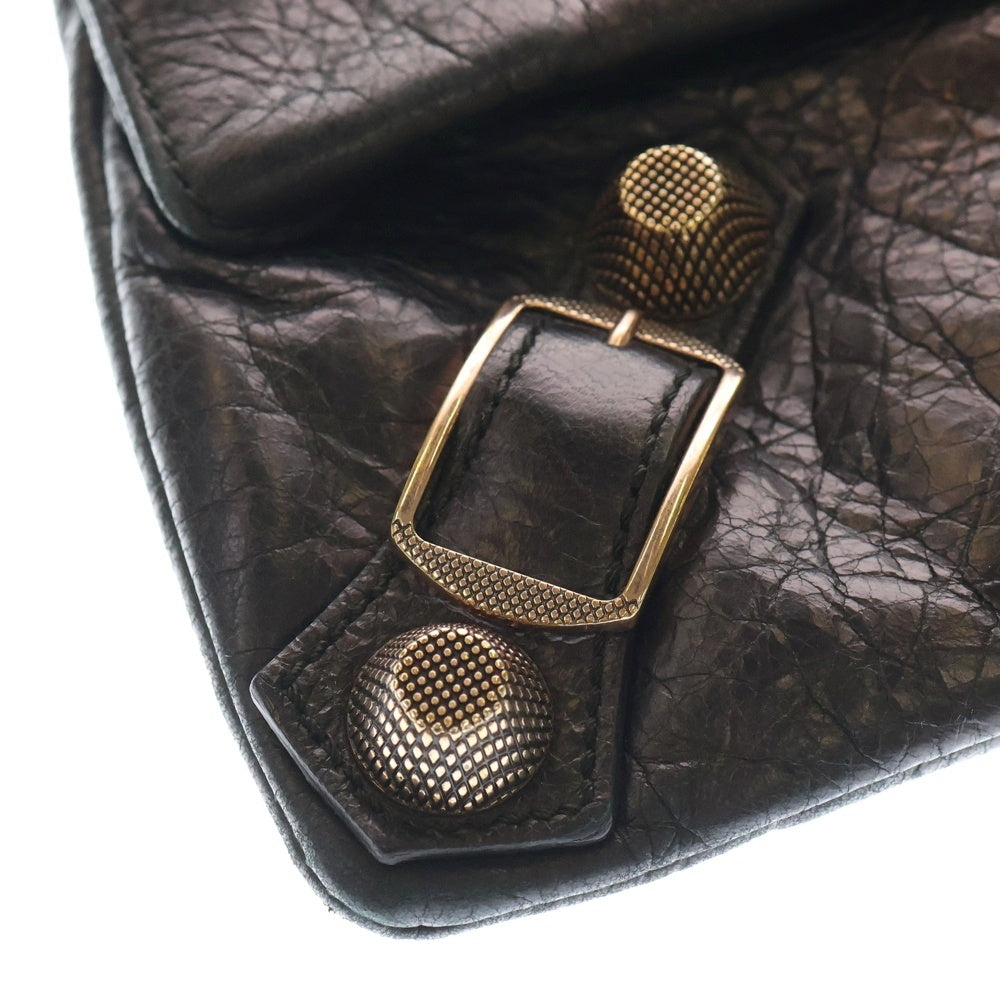 BALENCIAGA(バレンシアガ) The Giant Envelope Clutch Bag ジャイアント レザークラッチバッグ ハンドバッグ ブラック 186162