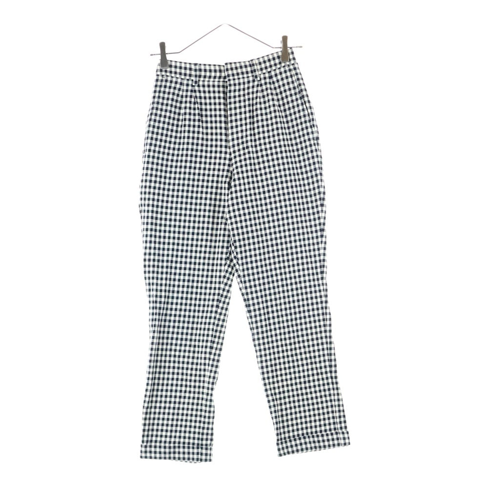 AMI Alexandre Mattiussi(アミアレクサンドルマテュッシ) チェック スラックスパンツ ブラック/ホワイト レディース E20HT402