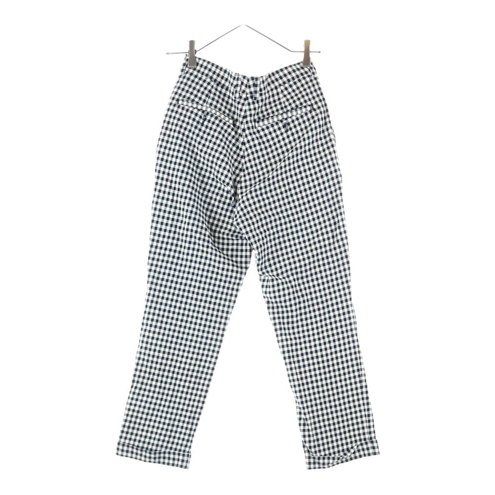 AMI Alexandre Mattiussi(アミアレクサンドルマテュッシ) チェック スラックスパンツ ブラック/ホワイト レディース E20HT402