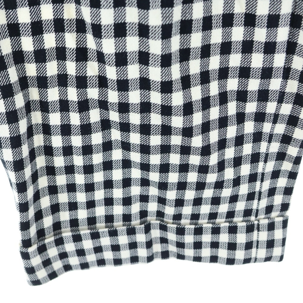 AMI Alexandre Mattiussi(アミアレクサンドルマテュッシ) チェック スラックスパンツ ブラック/ホワイト レディース E20HT402