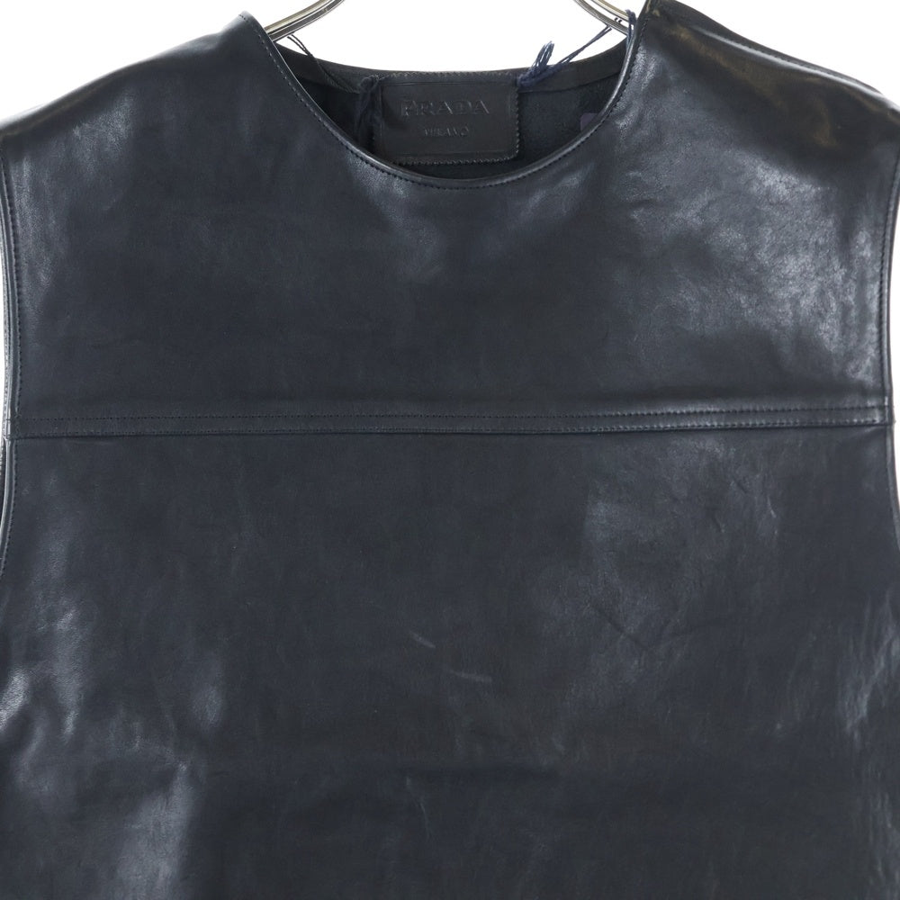 PRADA(プラダ) Pullover Leather Vest ベルテッドレザープルオーバー