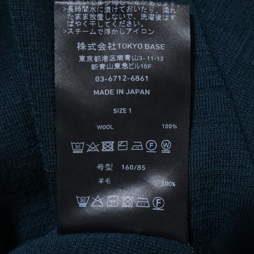 UNITED TOKYO(ユナイテッド トウキョウ) 18Gウールミラノリブモックネックニットセーター グリーン 134630001