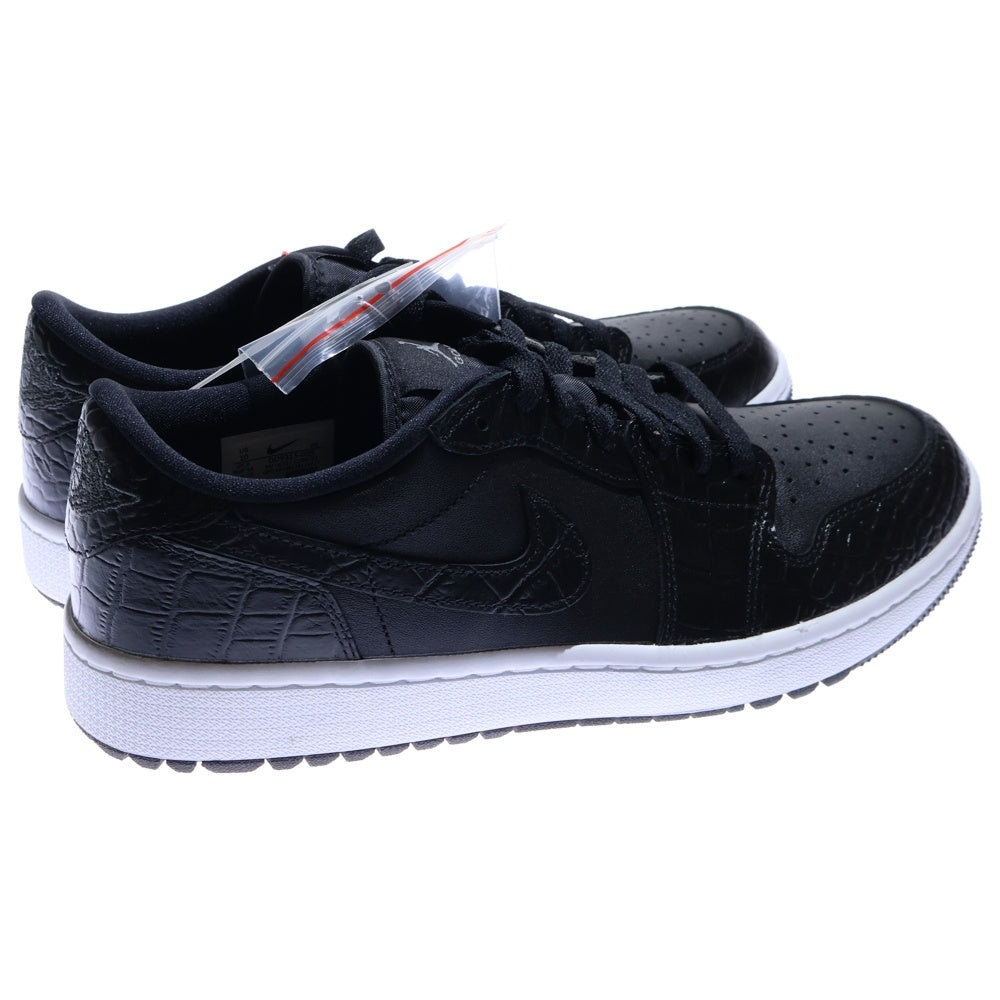 NIKE(ナイキ) JORDAN 1 LOW GOLF Black Crocodile Skin エアジョーダン1 ロー ゴルフ ブラック クロコダイルスキン ローカットスニーカー ブラック US10/28cm DD9315-003