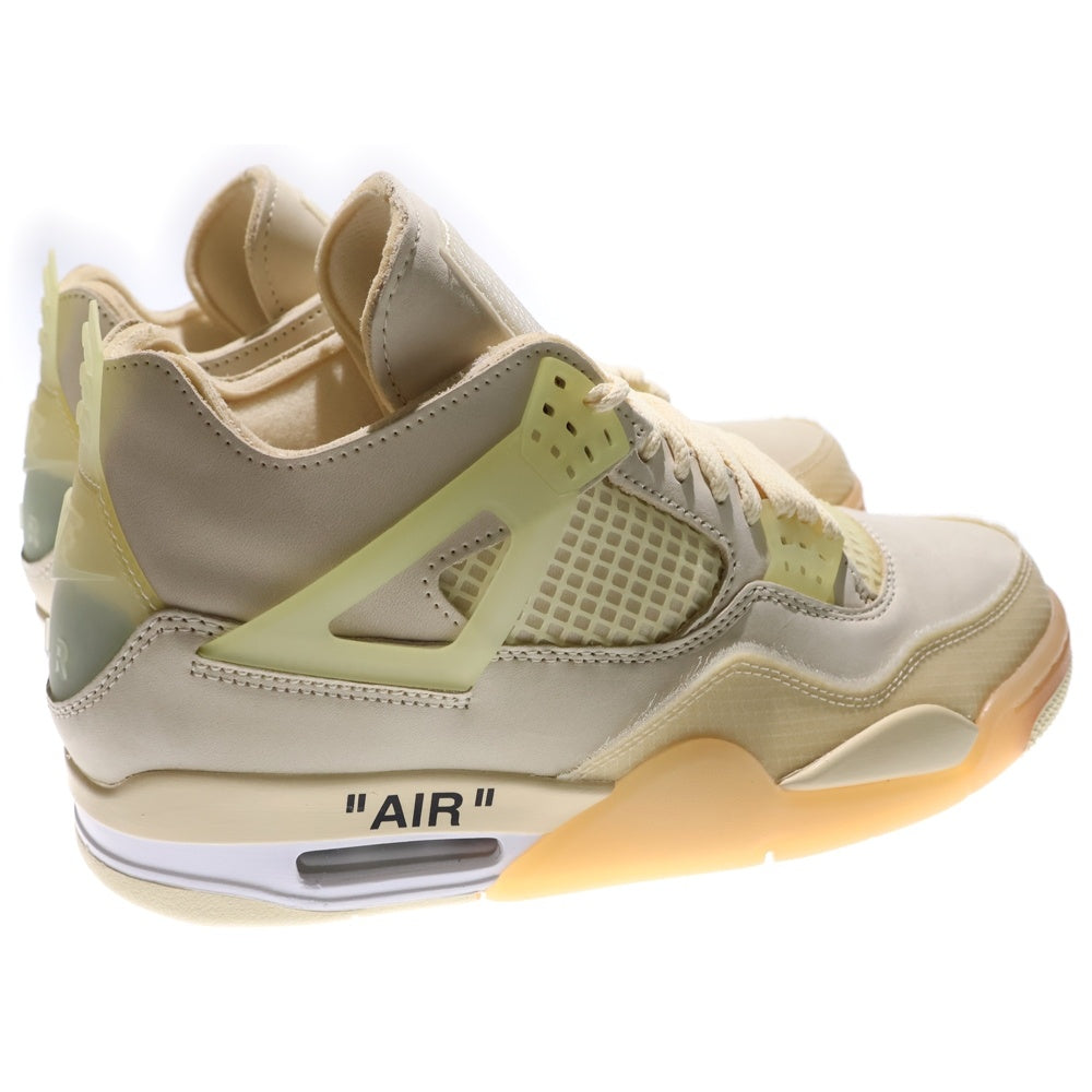 NIKE(ナイキ) ×OFF-WHITE WMNS AIR JORDAN 4 SP SAIL オフホワイト ウィメンズ エアジョーダン4 SP スニーカー セイル アイボリー US9.5/26.5cm CV9388-100 レディース