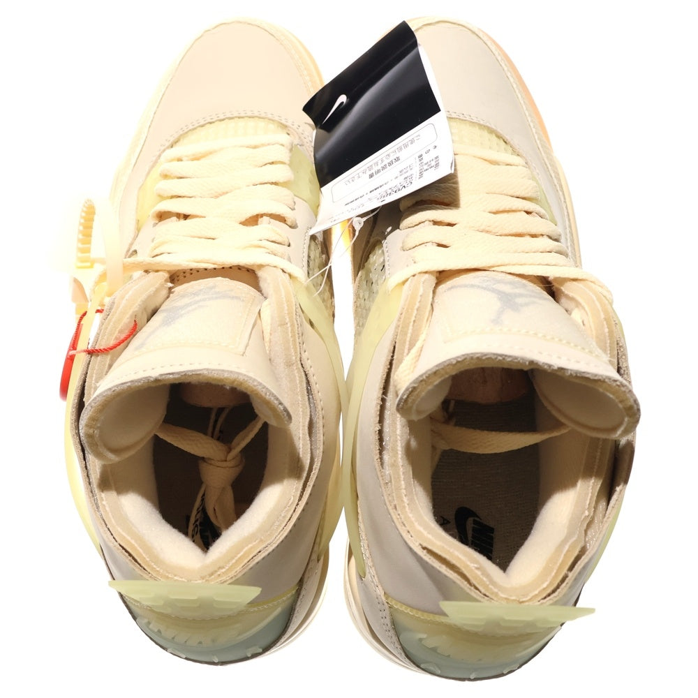 NIKE(ナイキ) ×OFF-WHITE WMNS AIR JORDAN 4 SP SAIL オフホワイト ウィメンズ エアジョーダン4 SP スニーカー セイル アイボリー US9.5/26.5cm CV9388-100 レディース