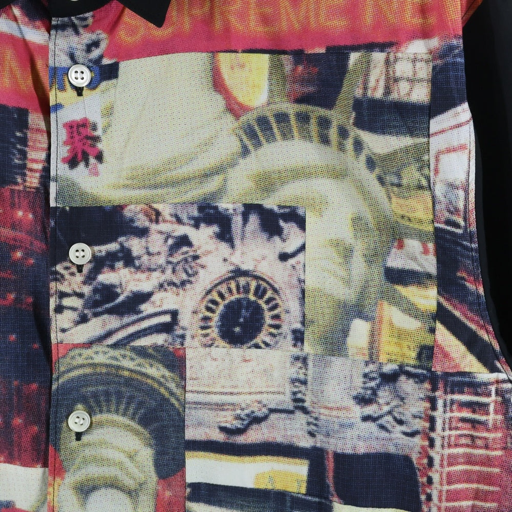 SUPREME(シュプリーム) 18AW ×COMME des GARCONS SHIRT Patchwork Button Up Shirt コムデギャルソン パッチワーク総柄長袖シャツ ブラック
