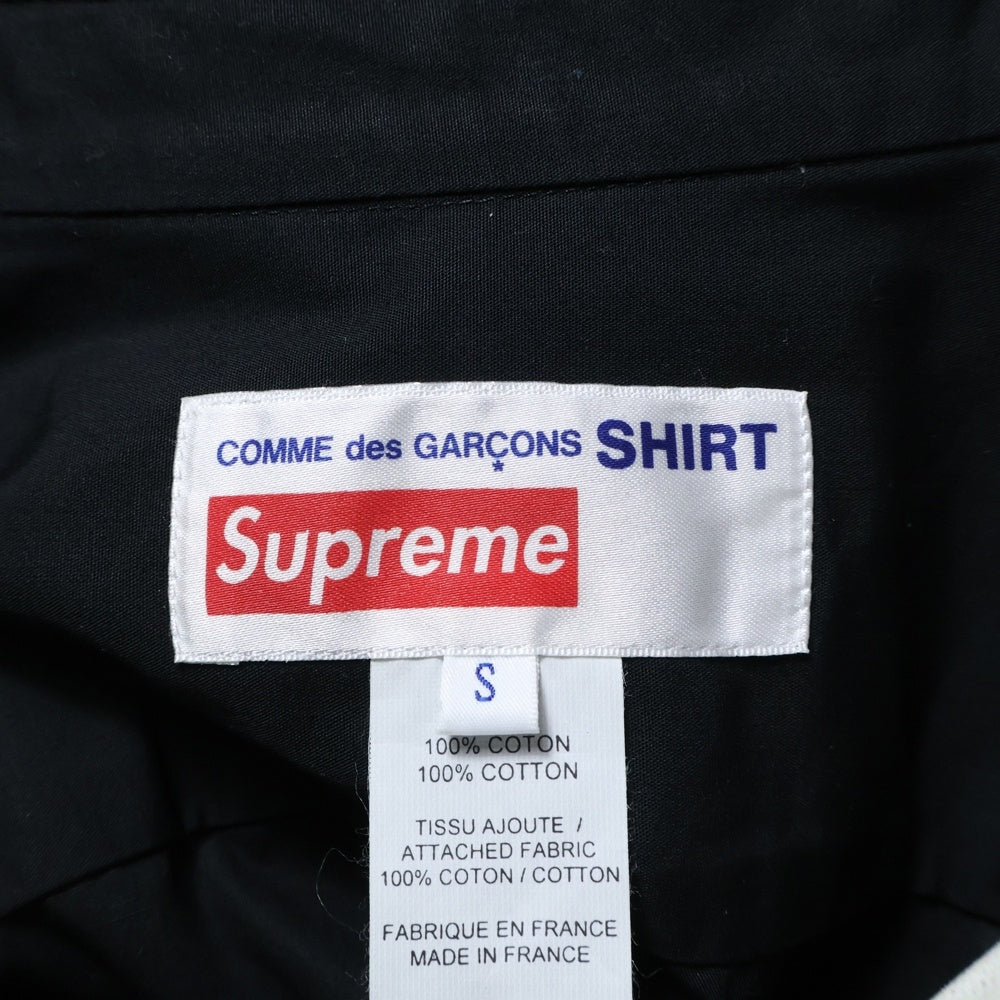 SUPREME(シュプリーム) 18AW ×COMME des GARCONS SHIRT Patchwork Button Up Shirt コムデギャルソン パッチワーク総柄長袖シャツ ブラック