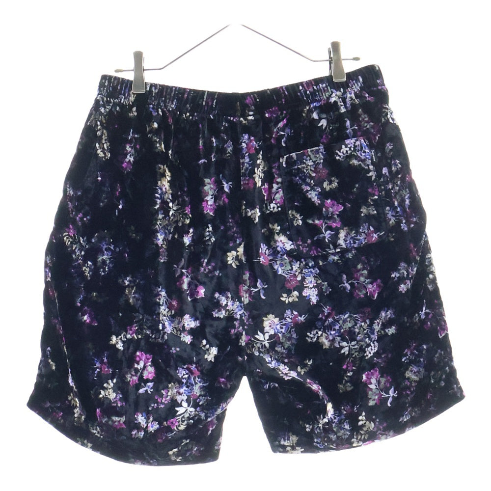 SUPREME(シュプリーム) 19AW Floral Velour Shorts フローラル ベロア ハーフパンツ ショーツ ブラック