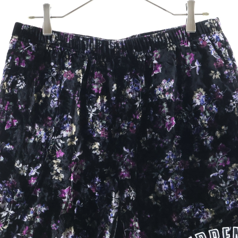 SUPREME(シュプリーム) 19AW Floral Velour Shorts フローラル ベロア ハーフパンツ ショーツ ブラック