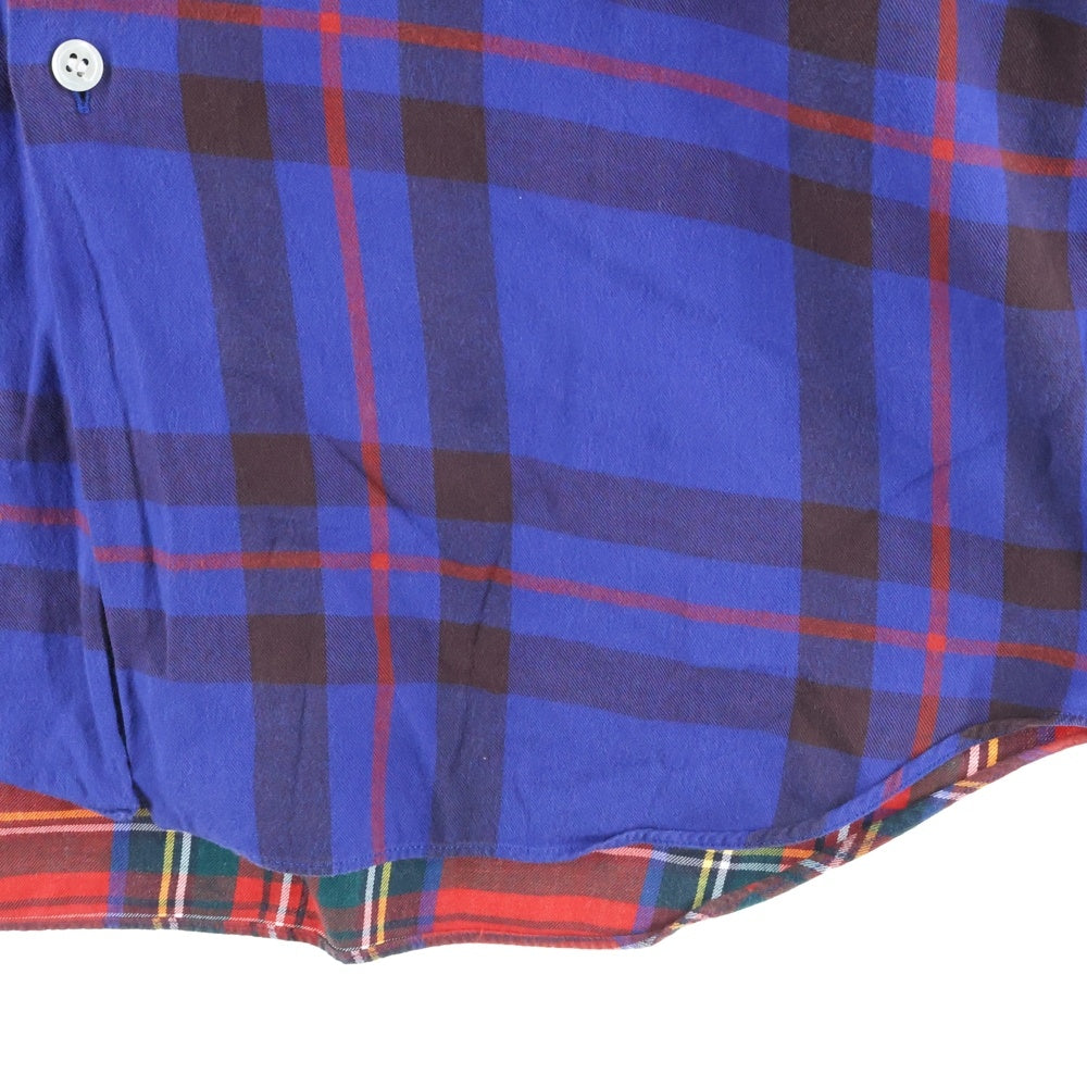 SUPREME(シュプリーム) 15AW ×COMME des GARCONS Lightweight Flannel Shirt コムデギャルソン フランネル 長袖シャツ ブルー/レッド