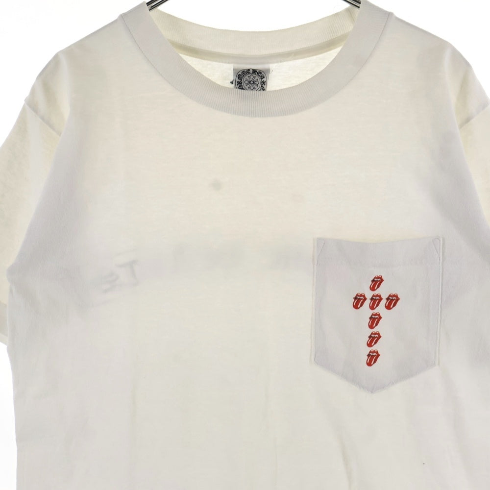 CHROME HEARTS(クロムハーツ) OLD CH T-SHIRT ROLLING STONES リップタン ローリングストーンズ 半袖Tシャツ ホワイト