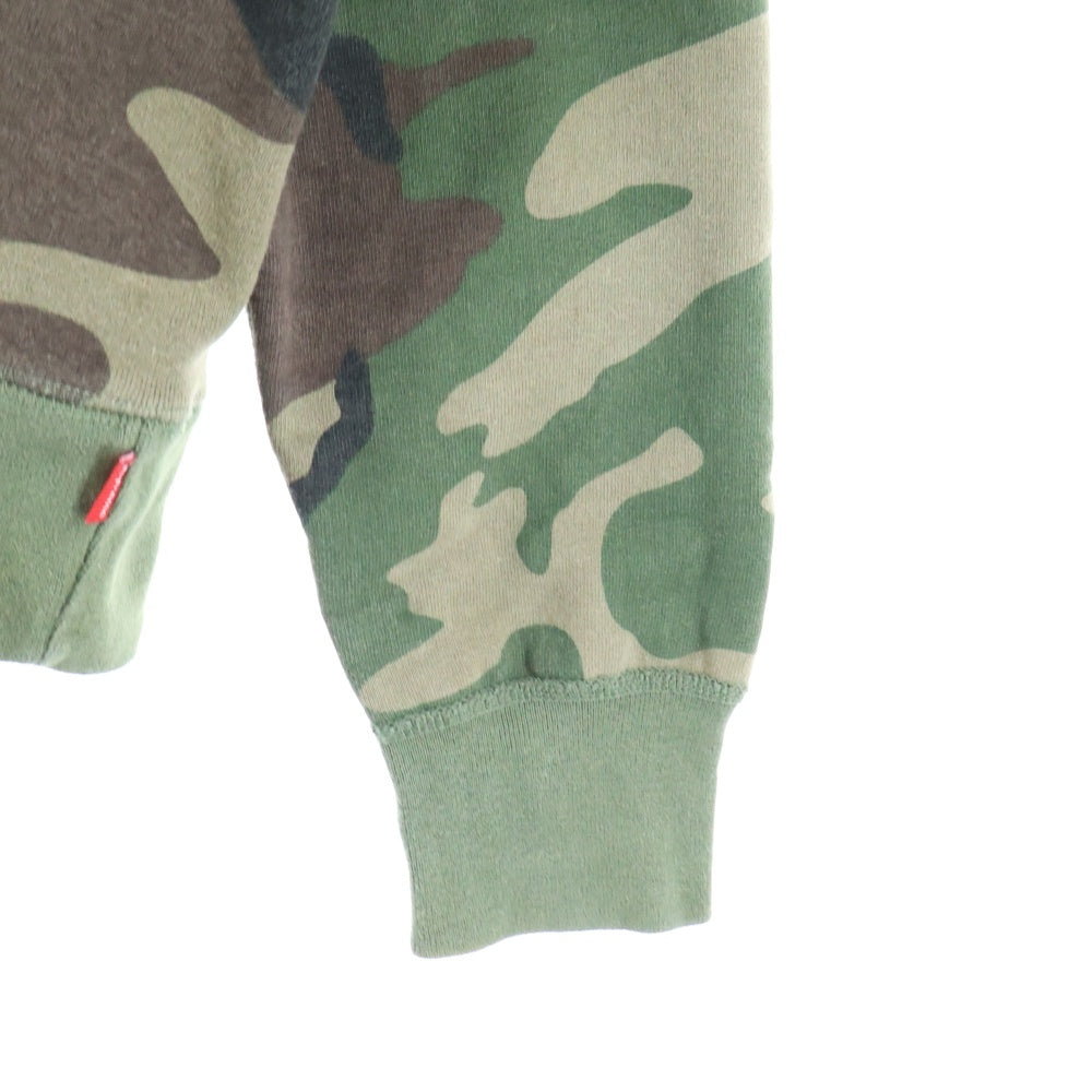 SUPREME(シュプリーム) 15AW Box Logo Crewneck カモフラージュ 迷彩 ボックスロゴ クルーネックスウェットトレーナー カーキ