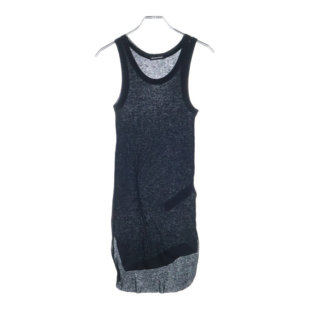 ANN DEMEULEMEESTER(アンドゥムルメステール) 23AW Cashmere Tank Top カシミヤ混 タンクトップ ノースリーブシャツ ブラック 2102-W-JE01-230-099