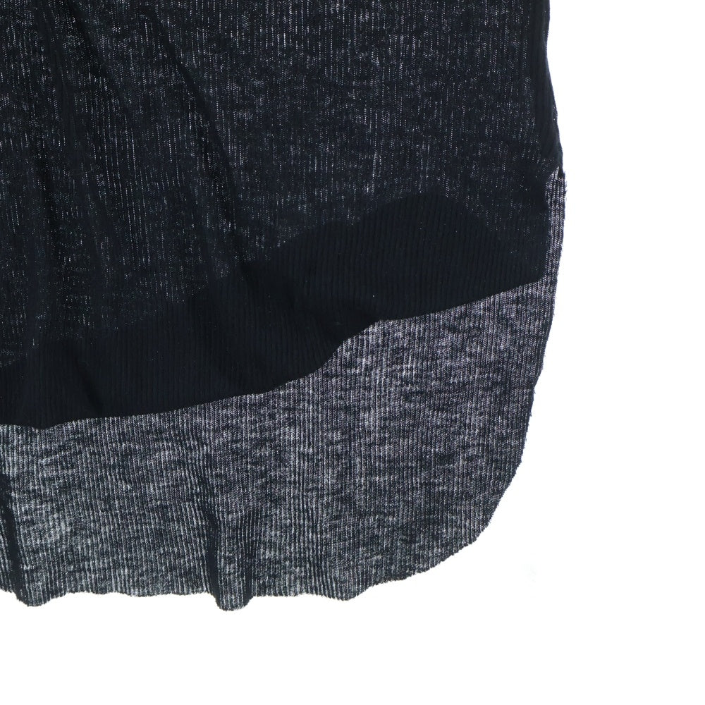 ANN DEMEULEMEESTER(アンドゥムルメステール) 23AW Cashmere Tank Top カシミヤ混 タンクトップ ノースリーブシャツ ブラック 2102-W-JE01-230-099