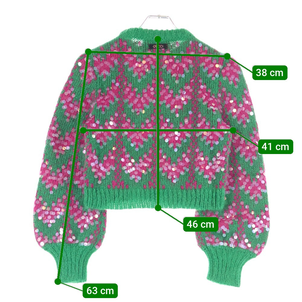 GUCCI(グッチ) Crop Sequin Sweater クロップ スパンコールニット