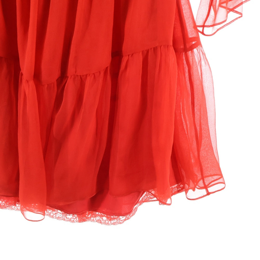 GUCCI(グッチ) 23AW Silk Mini Dress シルク ミニドレス レディース レッド 730915 ZHS57