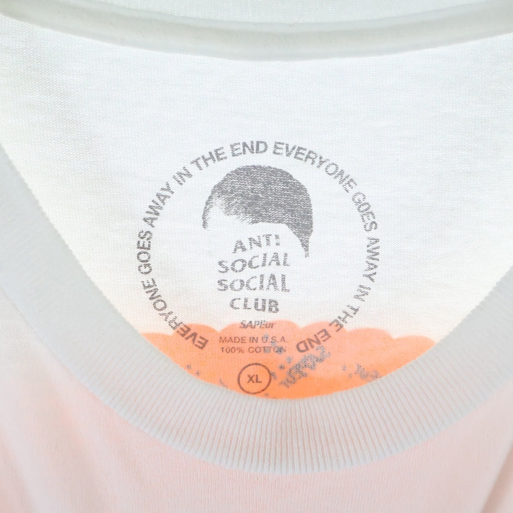 ANTI SOCIAL SOCIAL CLUB(アンチソーシャルソーシャルクラブ) フロントロゴ 半袖Tシャツ カットソー ホワイト