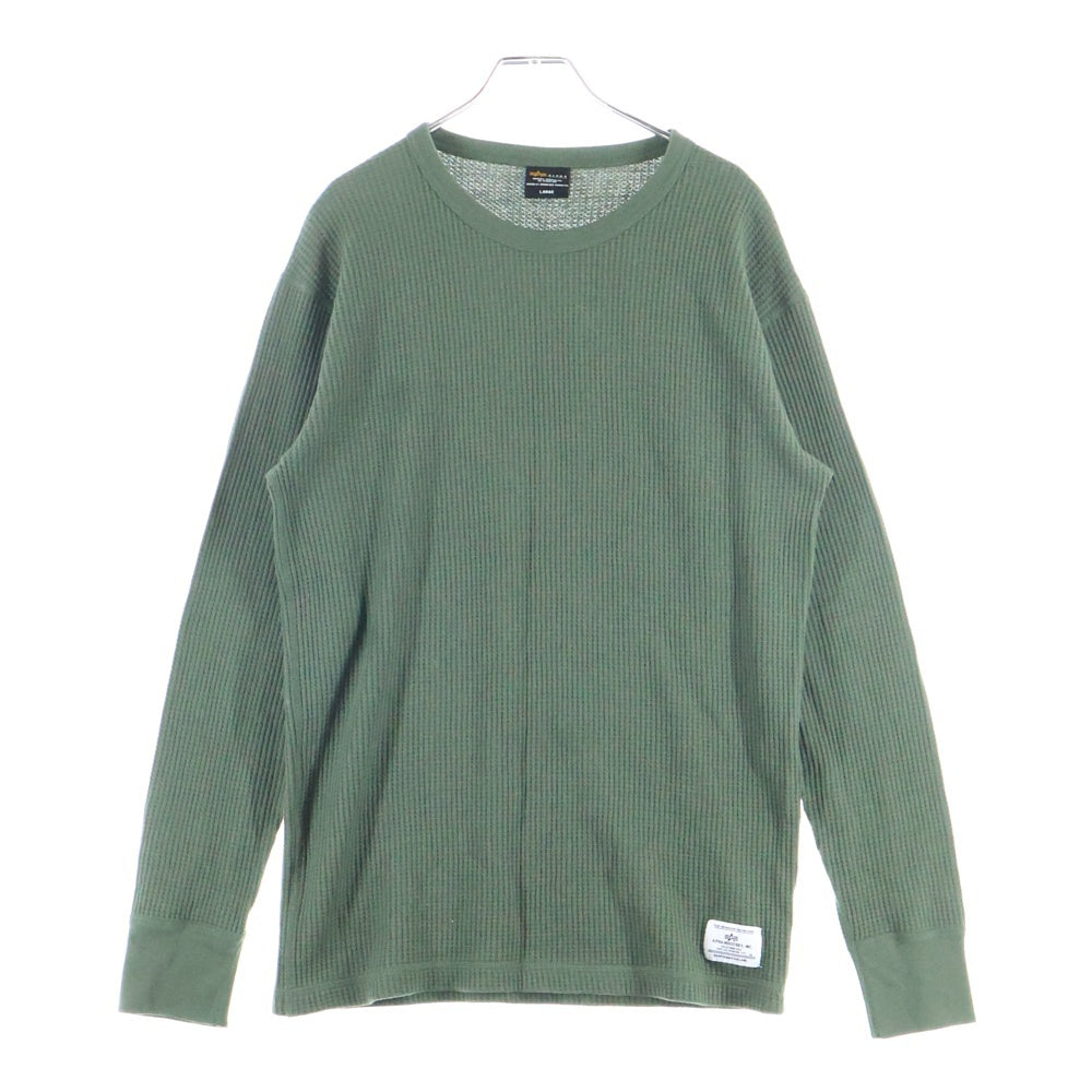 ALPHA INDUSTRIES(アルファ インダストリーズ) サーマル ロングスリーブ 長袖Tシャツ カーキ