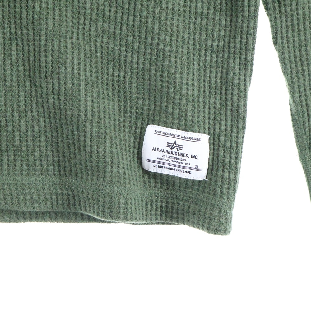 ALPHA INDUSTRIES(アルファ インダストリーズ) サーマル ロングスリーブ 長袖Tシャツ カーキ