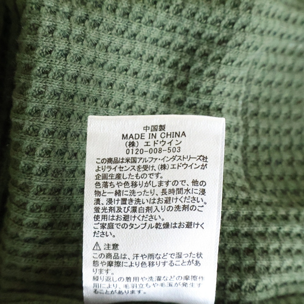 ALPHA INDUSTRIES(アルファ インダストリーズ) サーマル ロングスリーブ 長袖Tシャツ カーキ