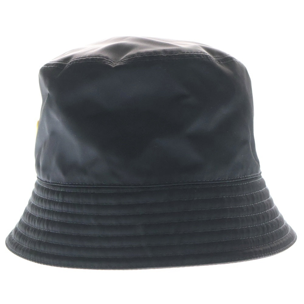 PRADA(プラダ) RE-NYLON リナイロン ラバー トライアングルロゴ バケットハット 帽子 ブラック